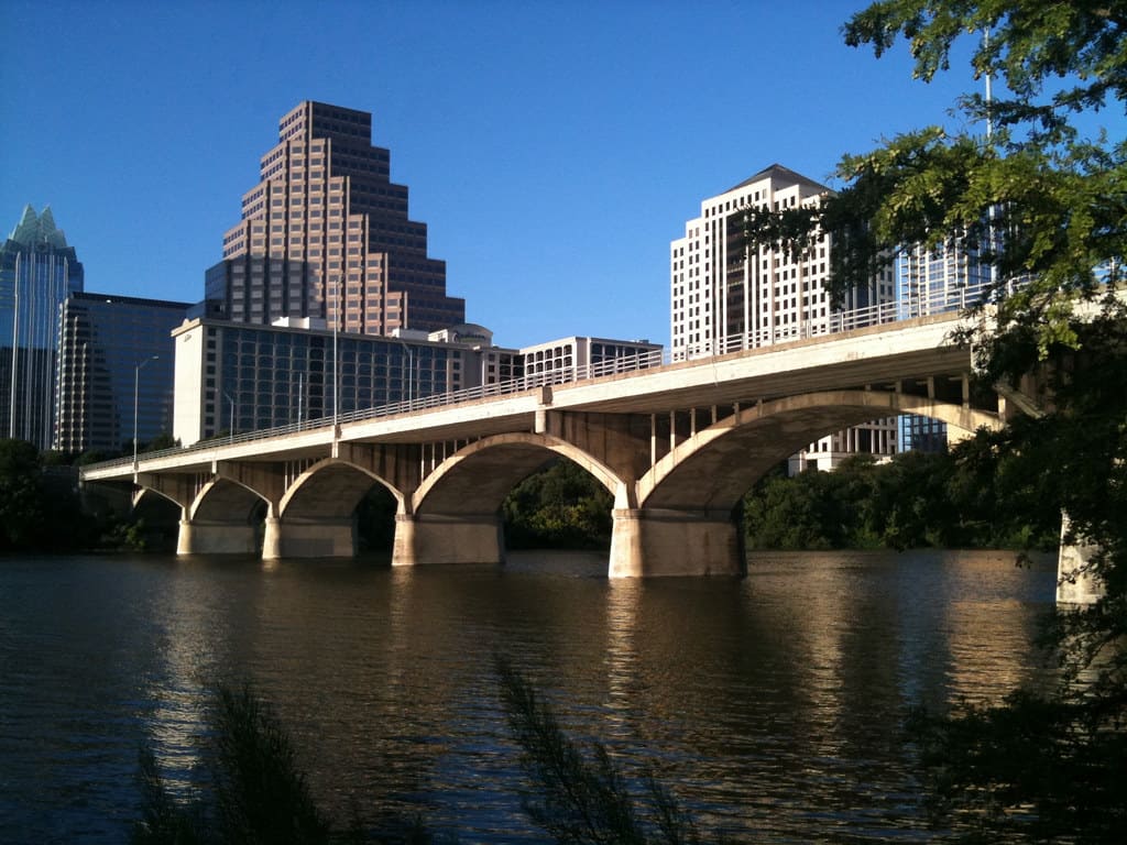 Bat Colony Under Congress Avenue Bridge Austin Texas