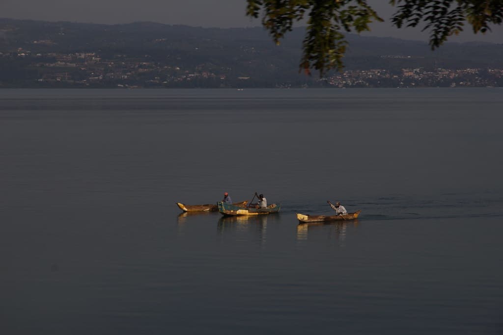 Lake Kivu, Democratic Republic of the Congo, Africa 