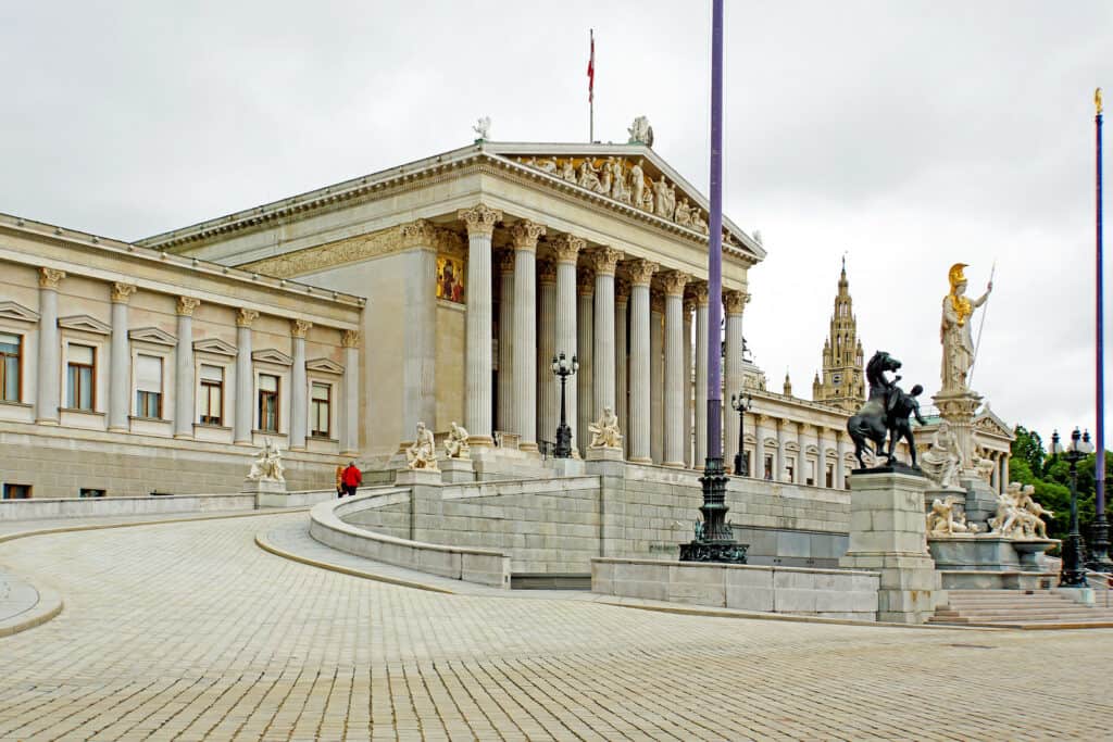 The Austrian Parliament Building, Vienna, Austria