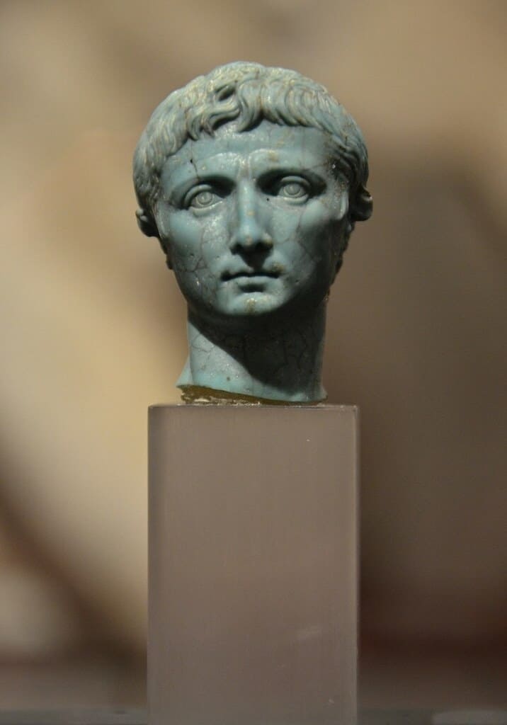Miniature portrait of Emperor Augustus in Musée Saint Raymond