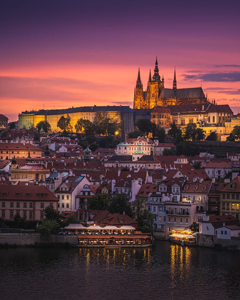 Sunset at Prague Castle