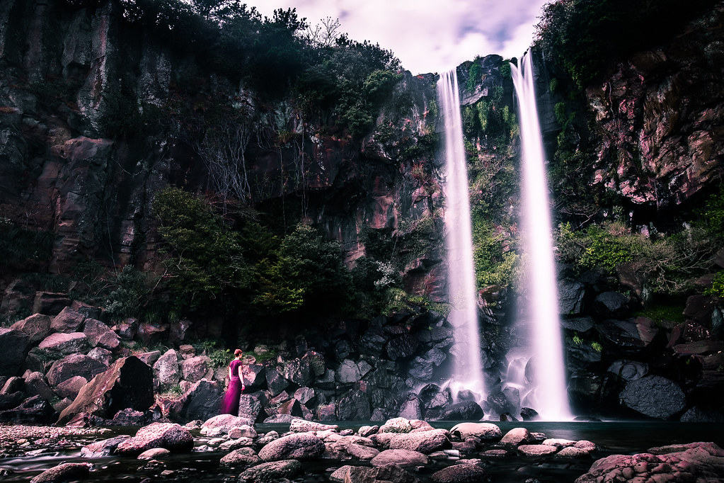 Jeongbang Waterfalls, Jeju, South Korea