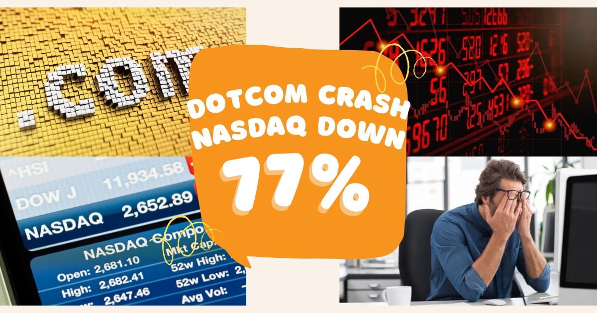 Nasdaq Dotcom Bubble Down 77%