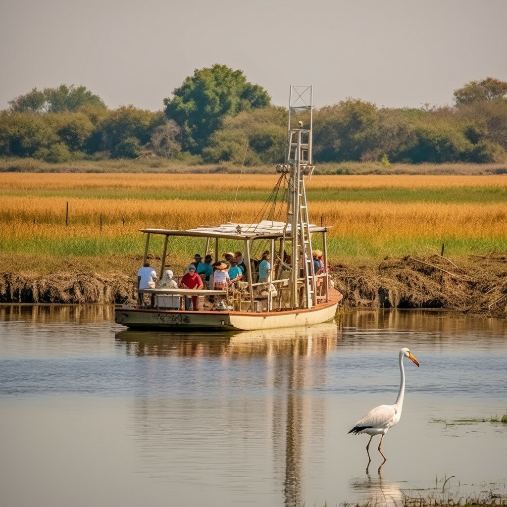 Whooping Crane Boat Tour, Rockport, Texas