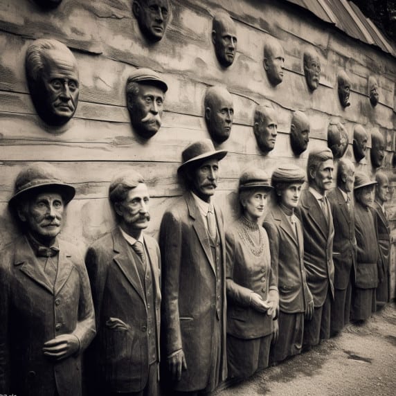Folk Art Park, Faces on the Wall, Historical Sites and Famous Landmarks in Atlanta, Georgia