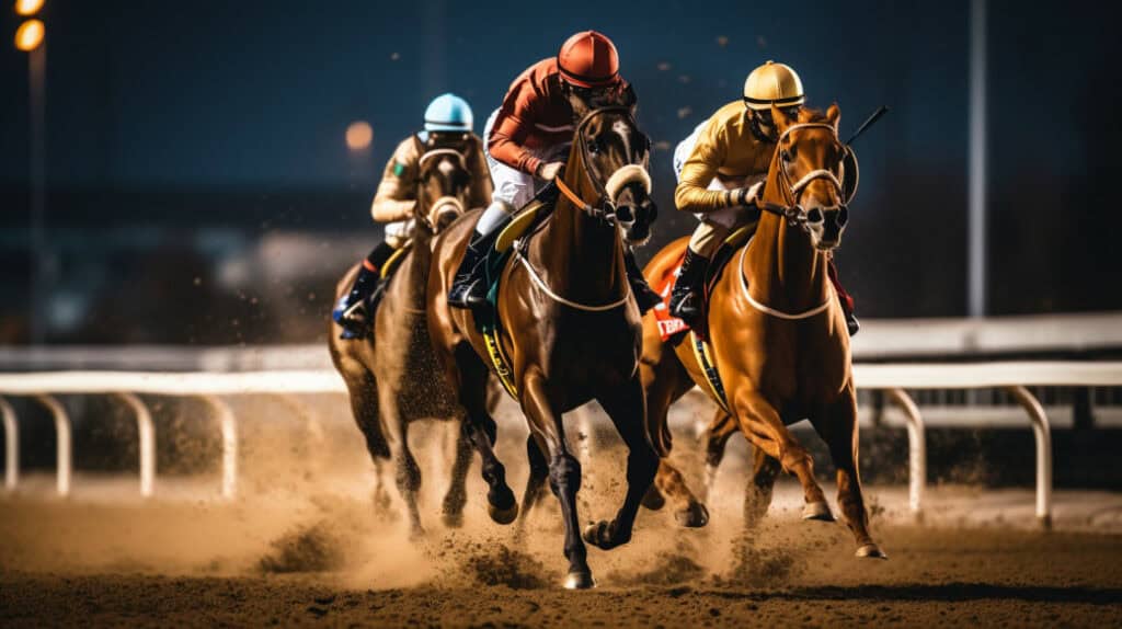 Horse Racing at Turfway Park, Florence, Kentucky