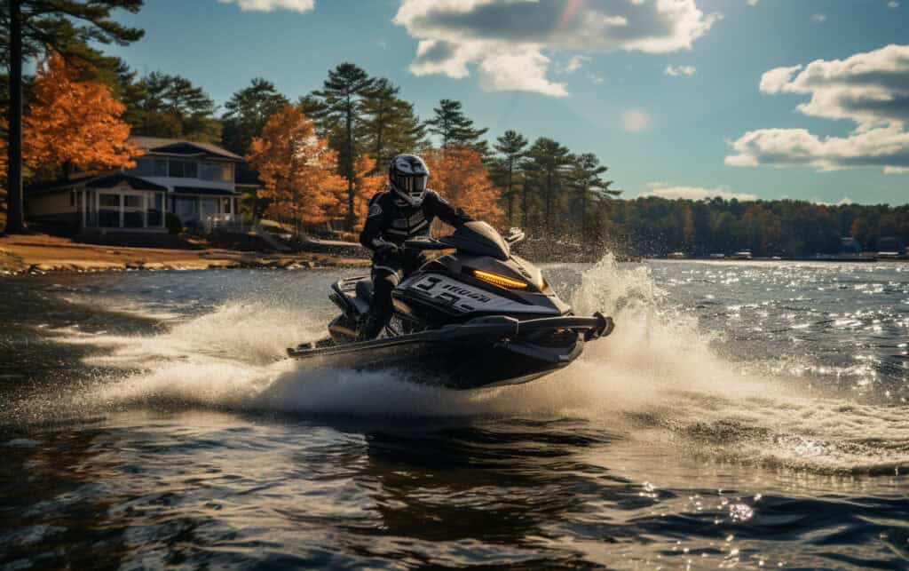 Jet Skiing on Lake Sidney Lanier, Gainesville, Georgia
