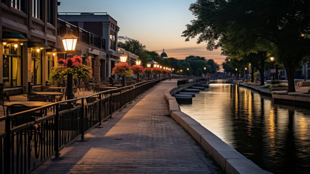 Stroll Along the Riverwalk, Mishawaka, Indiana