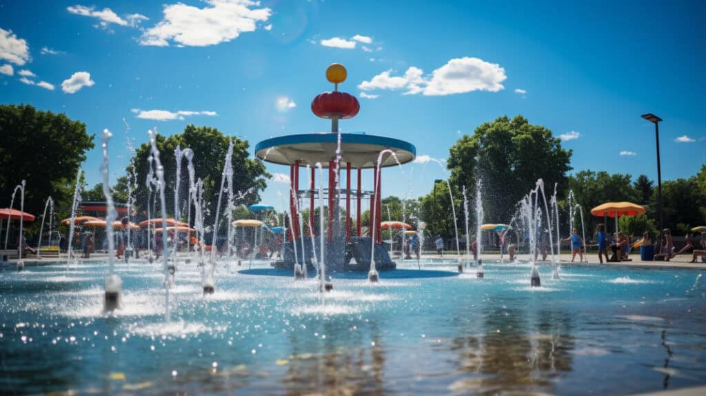 Water Fun at Splash Pads and Pools, Mishawaka, Indiana