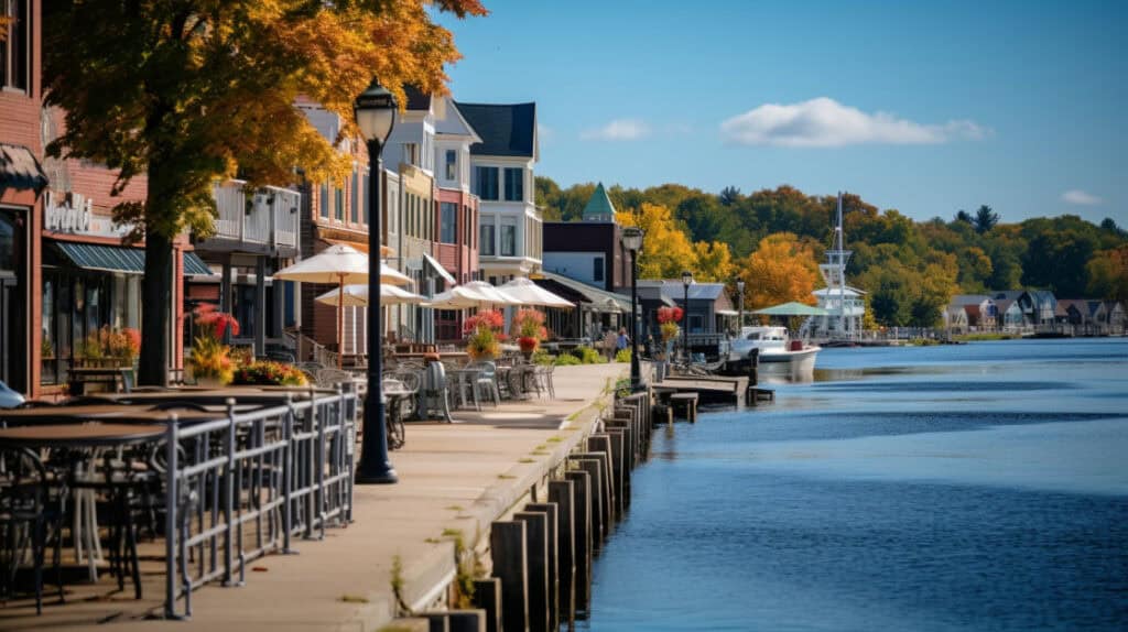 A Stroll Down River Street, Manistee, Michigan