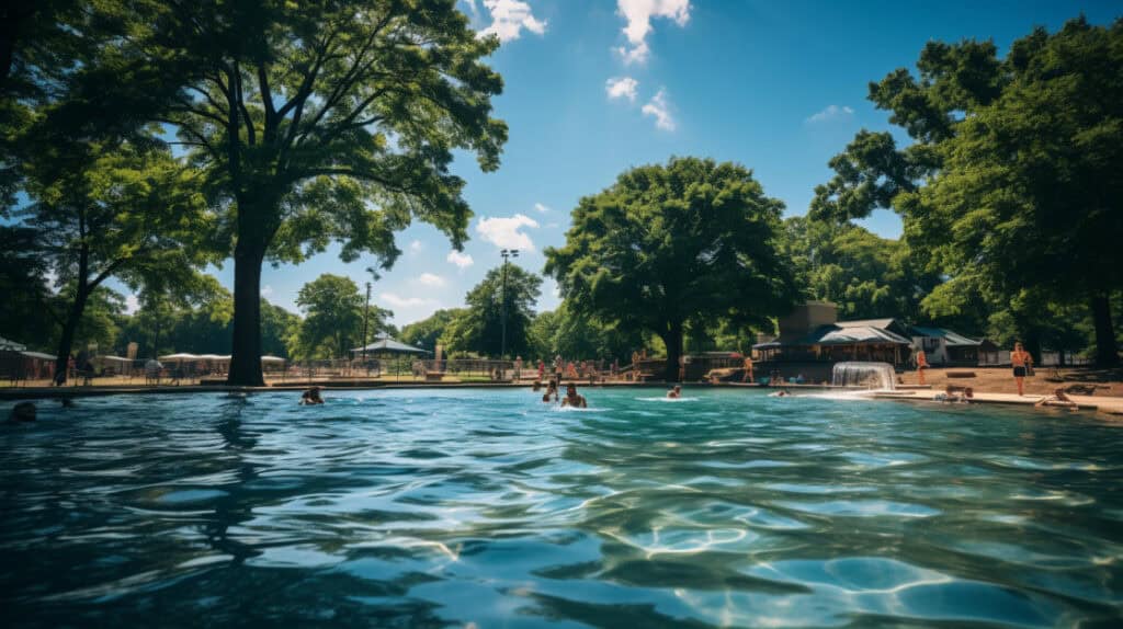Swimming at Voorhees Park, Terre Haute, Indiana