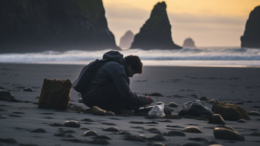Beachcombing, Oceanside, Oregon
