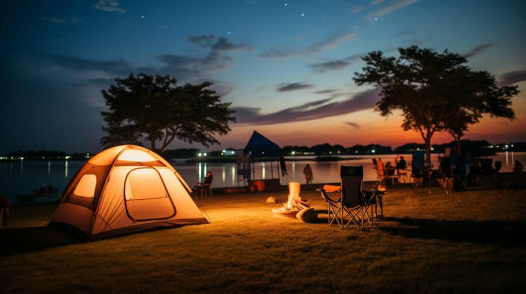 Camping at Highview Marina, Ennis, Texas