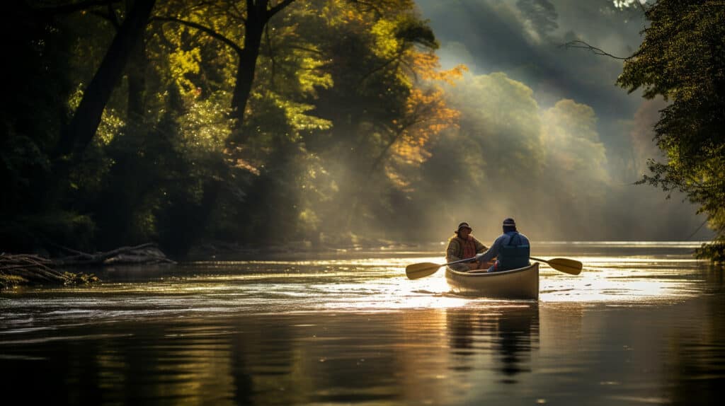 Canoeing in the Local River, Cookeville, Tennessee