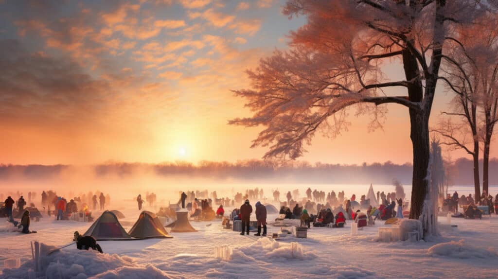 Annual Ice Fisheree, Prairie Du Chien, Wisconsin