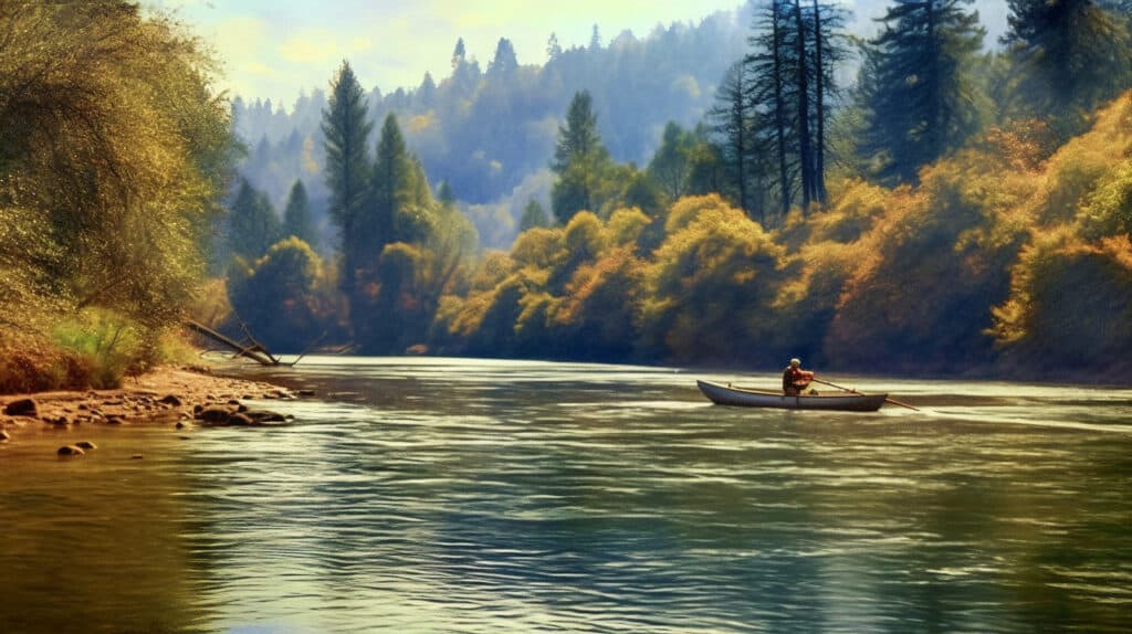 Fishing in the Rogue River, Medford, Oregon