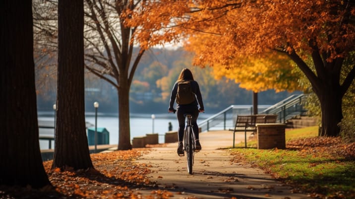 The Riverwalk Trail along the James River, Lynchburg, Virginia