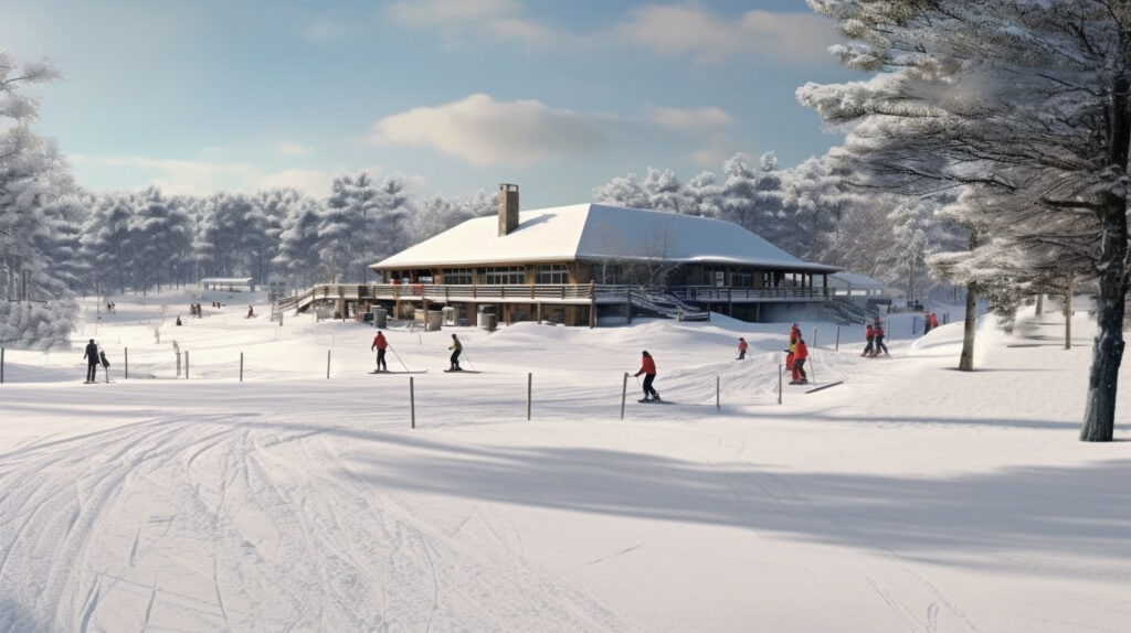Skiing at Titus Mountain Family Ski Center, Malone, New York