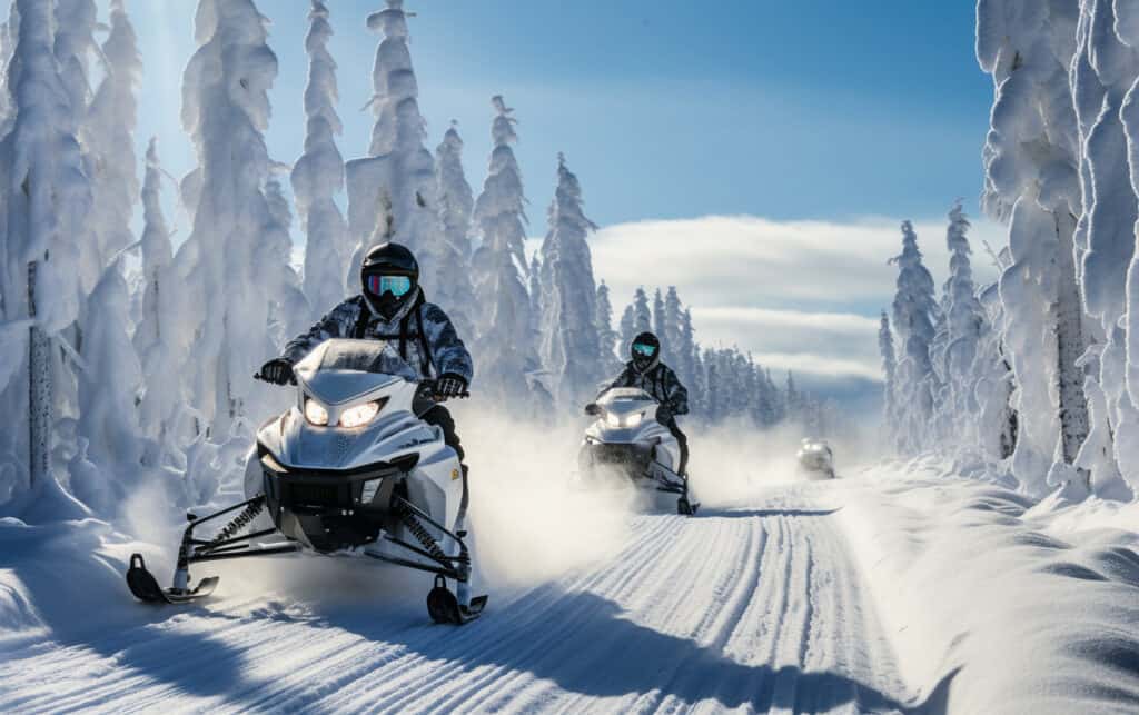 Snowmobiling, Killington, Vermont