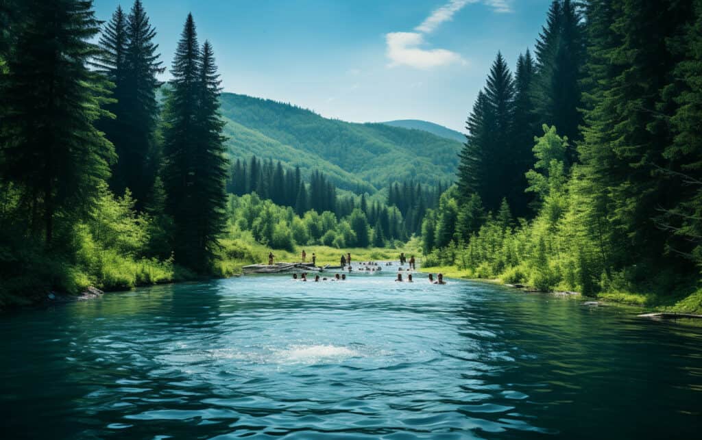 Swimming in Vermont Woods, Killington, Vermont